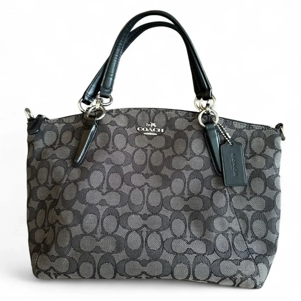 Coach Small Kelsey Satchel In Signature Jacquard